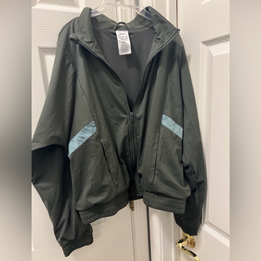 Adidas X Zoe Saldana Track Green Jacket Size Medium